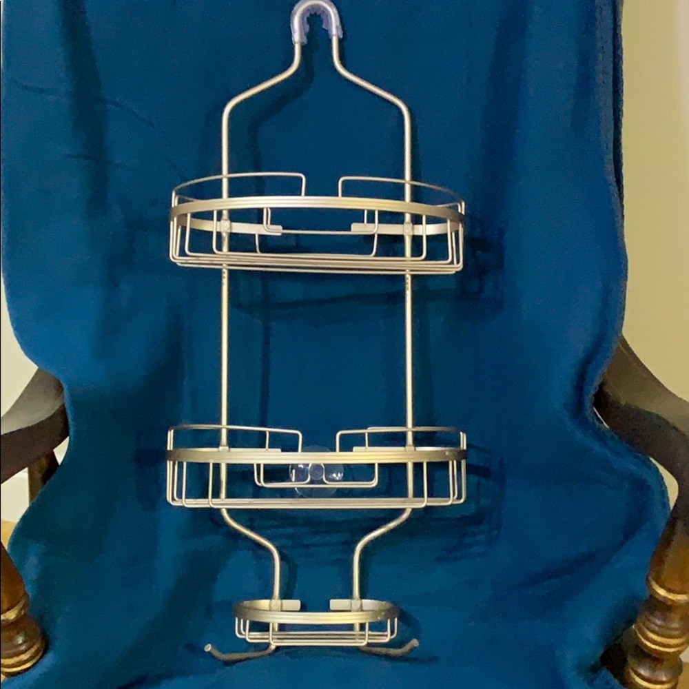 Really nice, NWOT golden metal shower caddy.